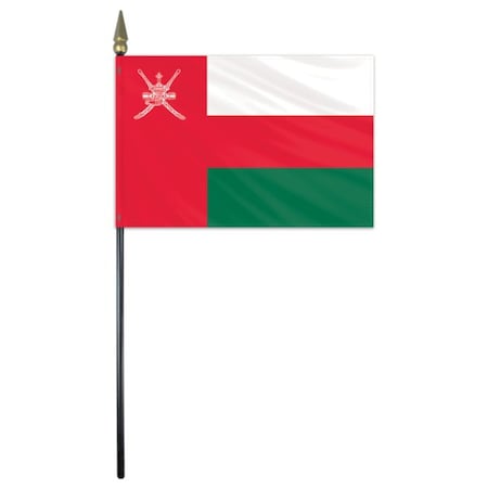 Oman Stick Flag 4x6 E Gloss